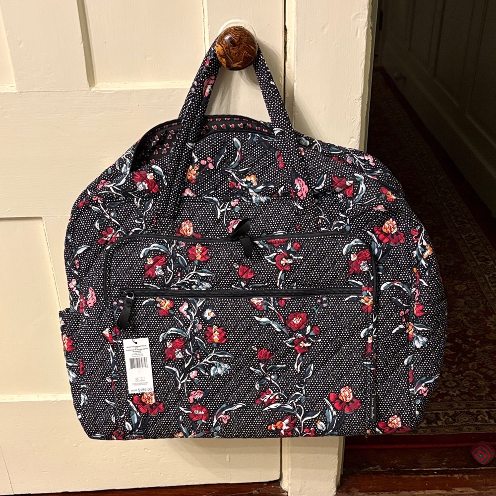 Vera Bradley Floral Black and Red Women's duffel bag